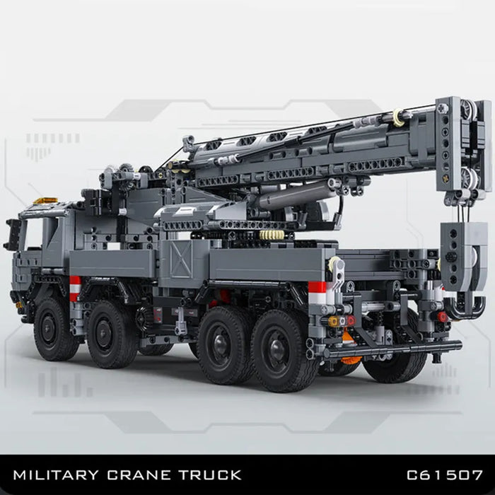 Military Tech Rescue Vehicle Crane Truck Bricks Toy