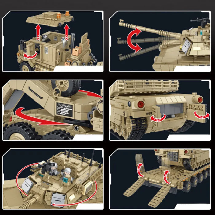 Military Tech MOC M1070 Armored Vehicle Bricks Toy
