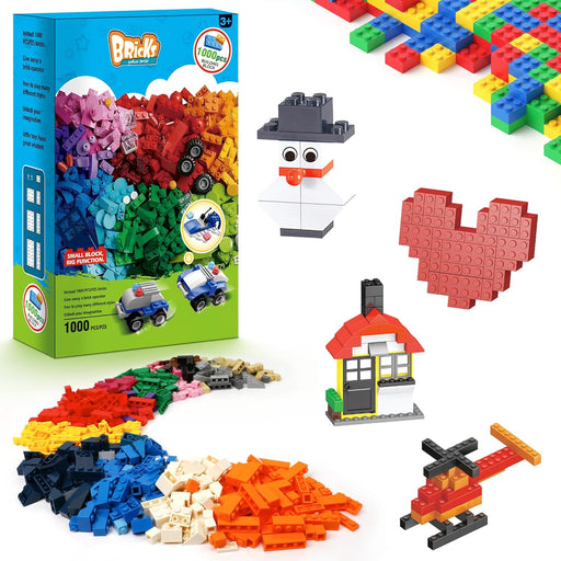 Boys' Bulk Building Block Set (1000PCS) Have Various Battleships,Chariots,Classic Colors - Compatible with All Major Brands,Diy Educational Gifts for Children on Birthdays and Christmas