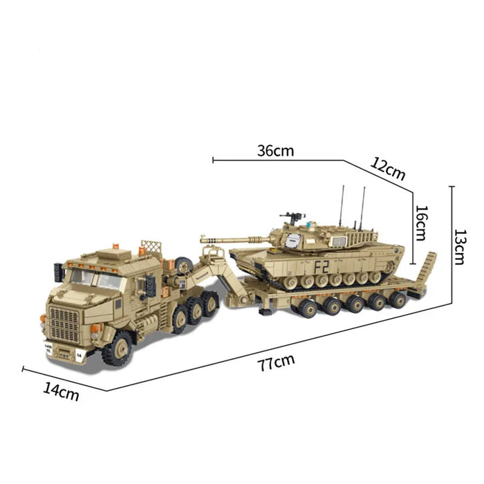 Military Tech MOC M1070 Armored Vehicle Bricks Toy