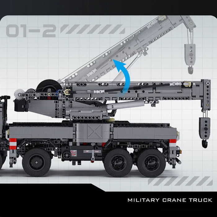 Military Tech Rescue Vehicle Crane Truck Bricks Toy