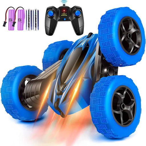 Remote Control Toy, 4WD RC Toy with Double Sided 360 Degrees Tumbling and Rotating, 2.4GHZ RC Stunt with LED, Toys for 8 Year Old Boys Girls