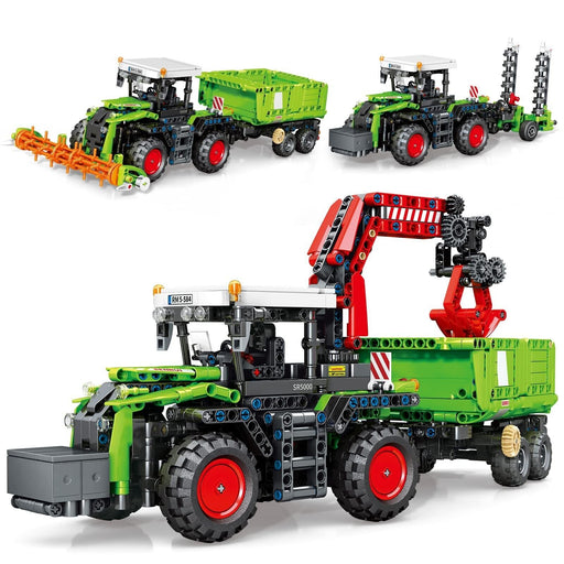 City Construction 3 in 1 Tractor Harvester Building Block Kits, Truck Farm Co...