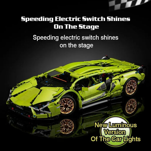 1280Pcs Technical Building Blocks Racing Car Model Remote Control Electric RC Car Version Optional Construction Toys