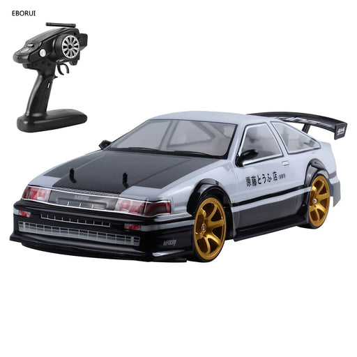 EBORUI RC Car 1:10 4WD AE86 RC Sport Racing Drift Car 70Km/H High Speed Remote Control Car + Extra Drift Tires Drift Car RTR
